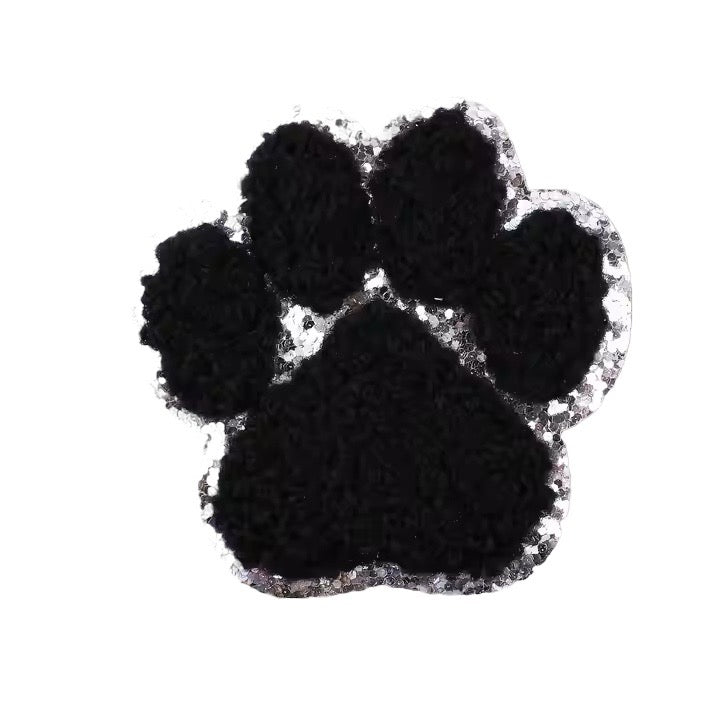 Paw Print Chenille Patch